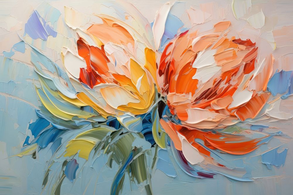 Abstract flowe painting art abstract. AI generated Image by rawpixel.