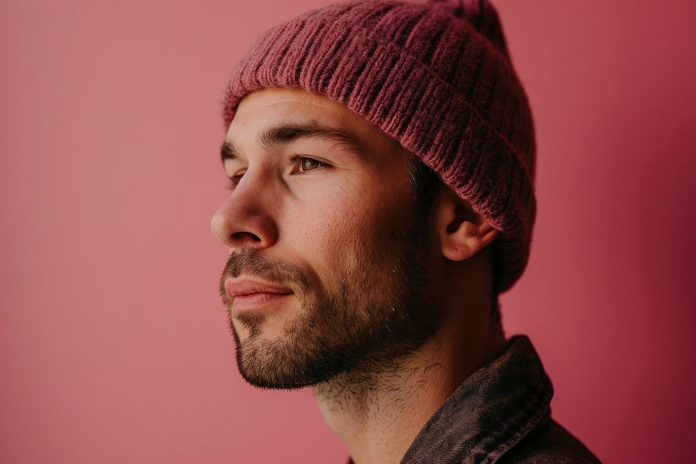 Man wearing a beanie hat adult contemplation individuality. AI generated Image by rawpixel.