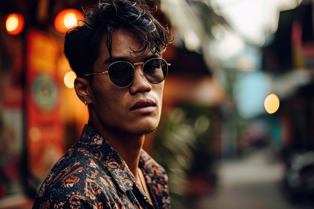 Man wearing a sunglasses photography portrait fashion. AI generated Image by rawpixel.