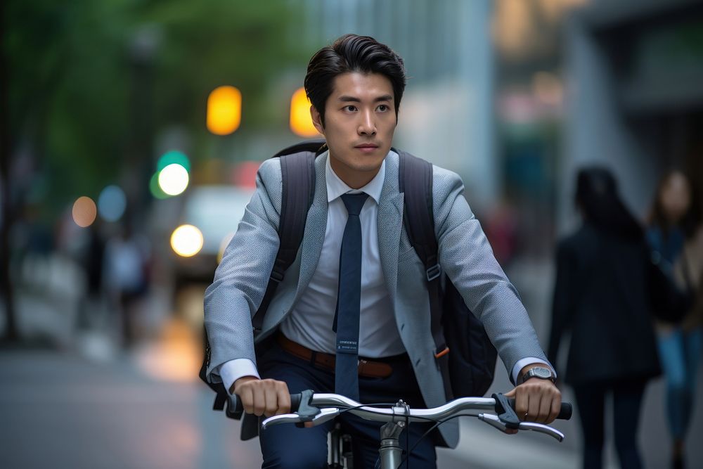 Men asia bicycle vehicle cycling. AI generated Image by rawpixel.