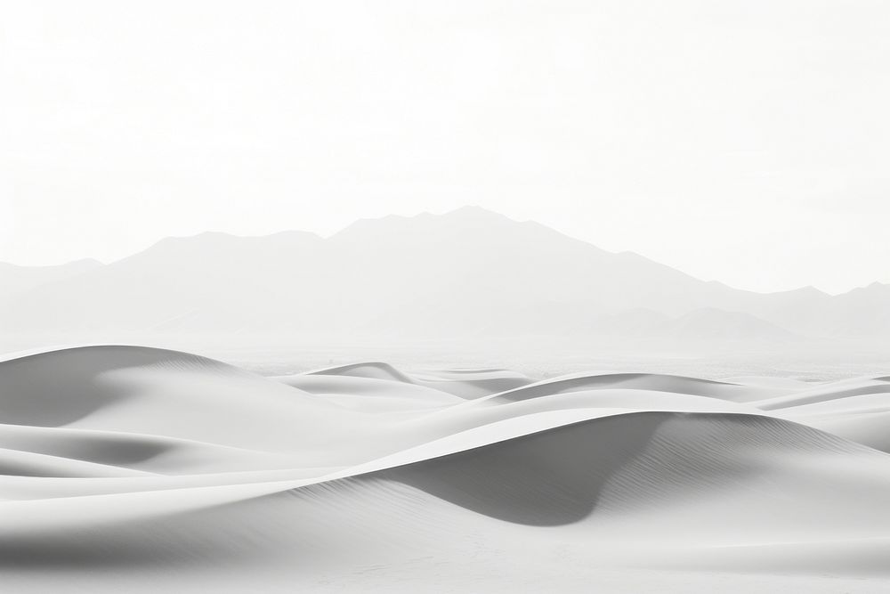 Desert white nature tranquility. AI generated Image by rawpixel.
