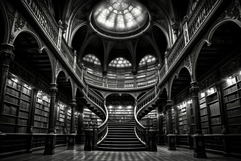 Library architecture publication building. AI Free Photo rawpixel