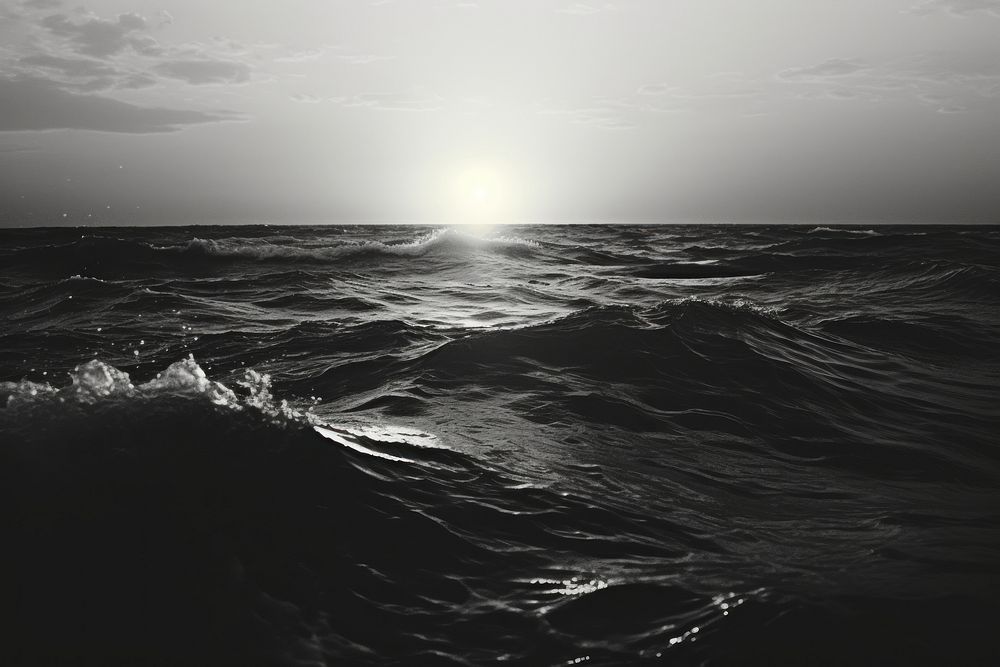 Ocean ocean outdoors horizon. AI generated Image by rawpixel.