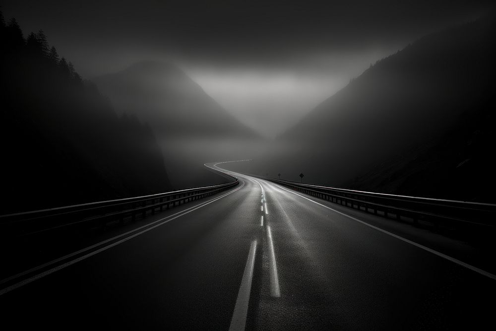 Road highway nature black. AI generated Image by rawpixel.