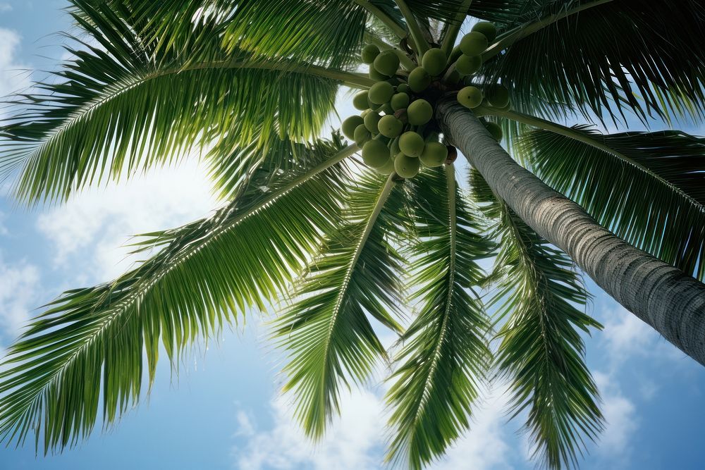 Coconut tree plant tranquility backgrounds. AI generated Image by rawpixel.