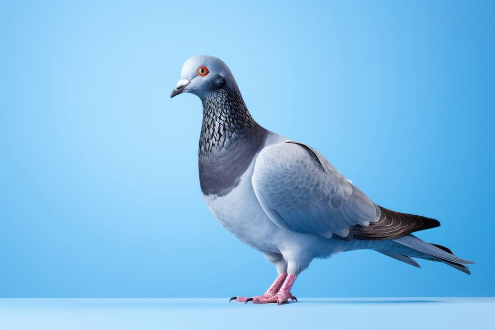 A pigeon animal bird blue. AI generated Image by rawpixel.