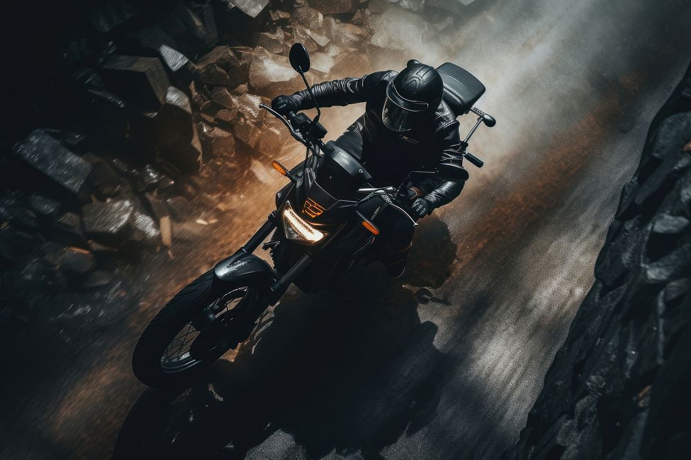 Ride motobike motorcycle vehicle helmet. AI generated Image by rawpixel.