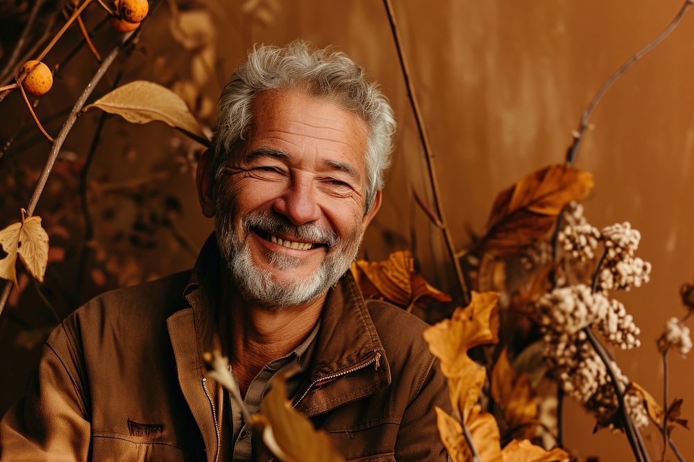 Smiling mature man photography laughing portrait. AI generated Image by rawpixel.