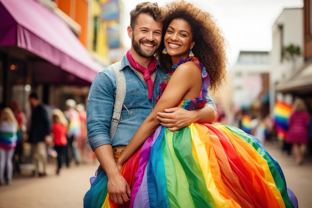 Woman and love couple parade adult dress. AI generated Image by rawpixel.