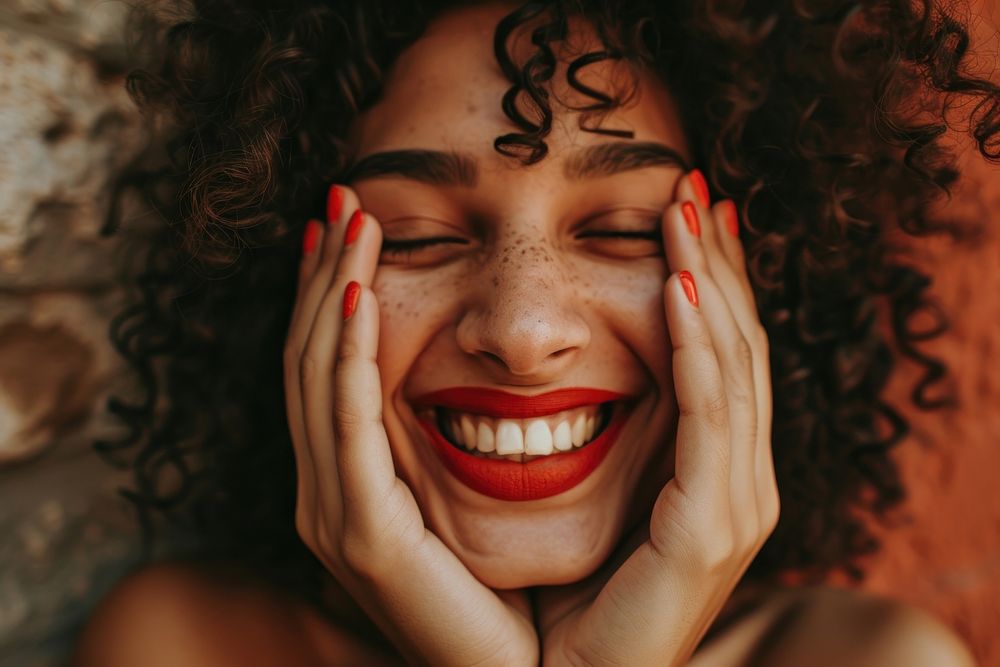 Woman smiling laughing adult smile. AI generated Image by rawpixel.