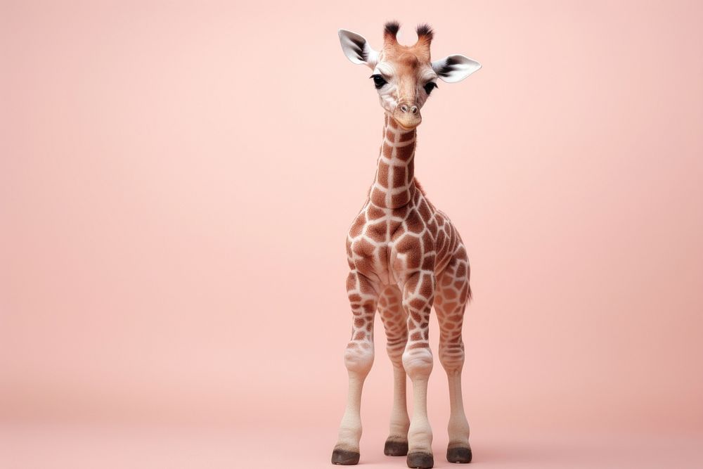 Baby giraffe wildlife animal mammal. AI generated Image by rawpixel.