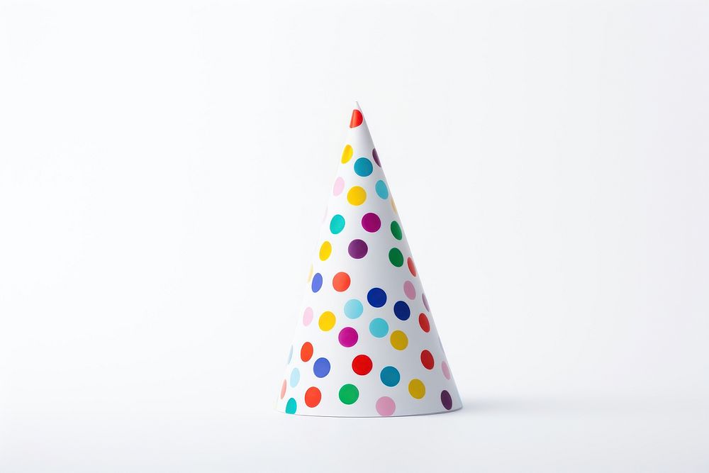 Colorful party hat white background celebration anniversary. AI generated Image by rawpixel.