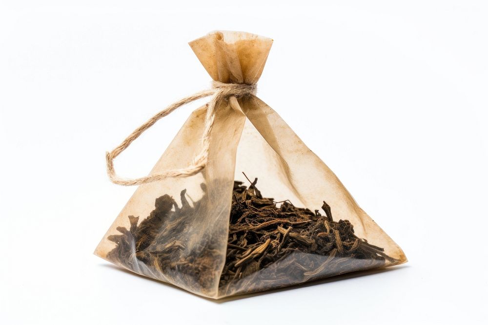 Tea bag plant white background accessories. AI generated Image by rawpixel.