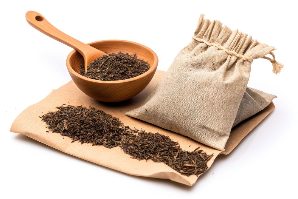 Tea bag spice white background ingredient. AI generated Image by rawpixel.