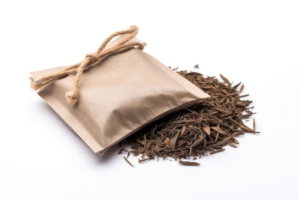 Tea bag spice white background ingredient. AI generated Image by rawpixel.