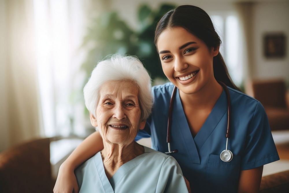 Friendly relationship nurse smiling adult. AI generated Image by rawpixel.