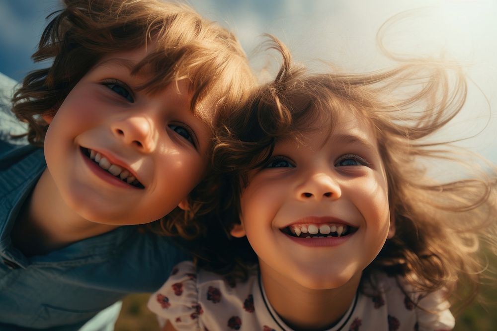 Joyful cute children laughing portrait | Free Photo - rawpixel