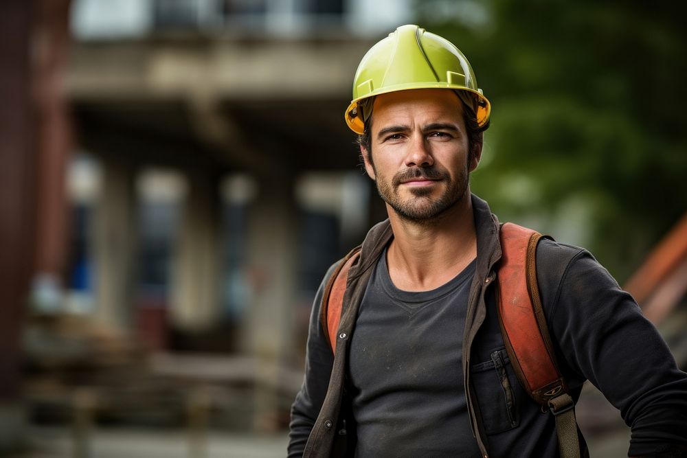 Male construction architect hardhat helmet adult. AI generated Image by rawpixel.