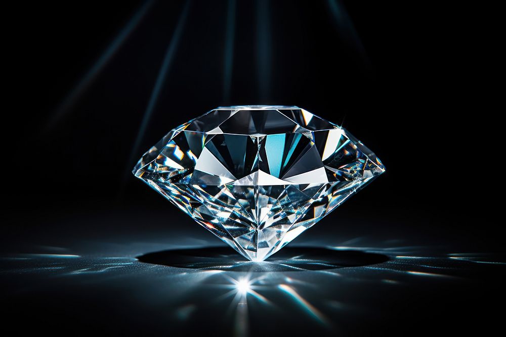 Shiny Diamond diamond gemstone jewelry. AI generated Image by rawpixel.