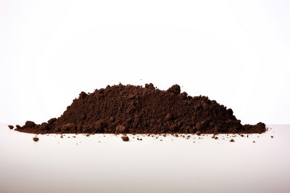 Soil soil white background chocolate. AI generated Image by rawpixel.