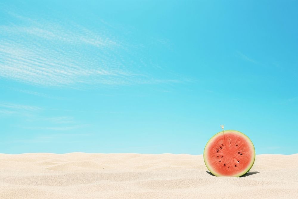 Summer background watermelon outdoors horizon. AI generated Image by rawpixel.
