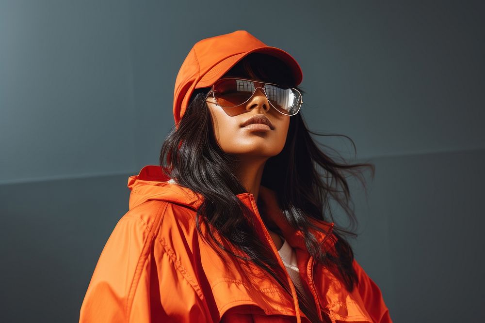 Streetwear sunglasses portrait jacket. AI generated Image by rawpixel.
