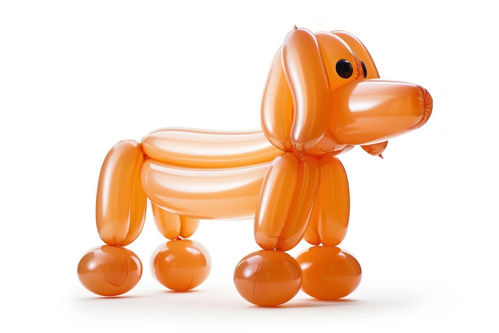 Balloon dog white background representation. AI generated Image by rawpixel.