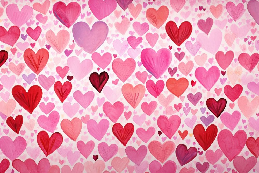 Pink hearts backgrounds petal repetition. AI generated Image by rawpixel.