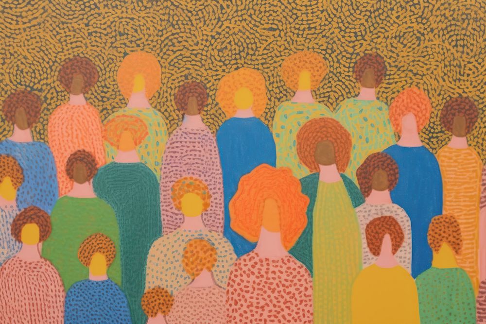 Diversity women painting pattern art. AI generated Image by rawpixel.
