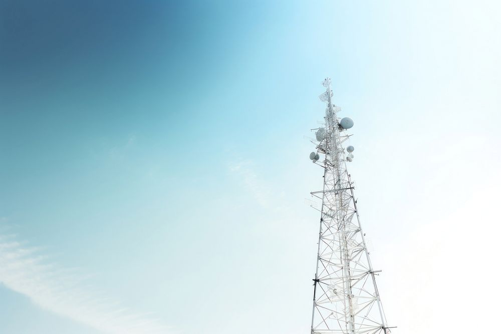 Telephone tower antenna architecture broadcasting. AI generated Image by rawpixel.