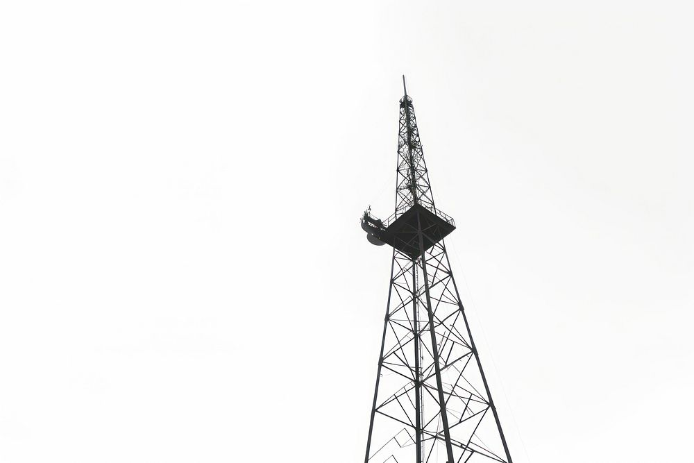 Telephone tower architecture broadcasting technology. AI generated Image by rawpixel.