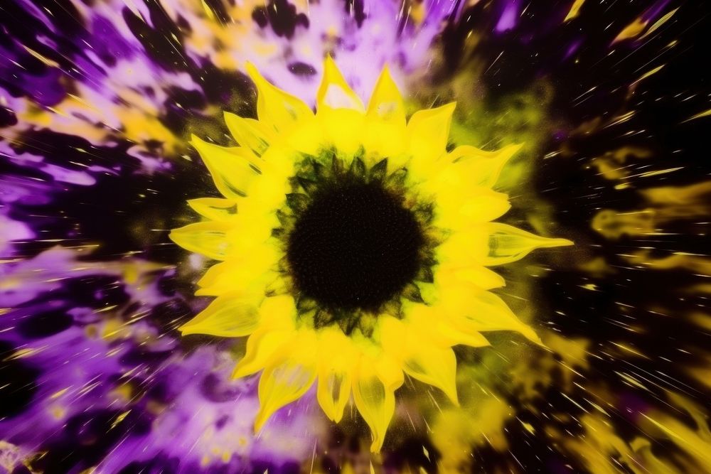 Sunflower backgrounds pattern purple. AI generated Image by rawpixel.
