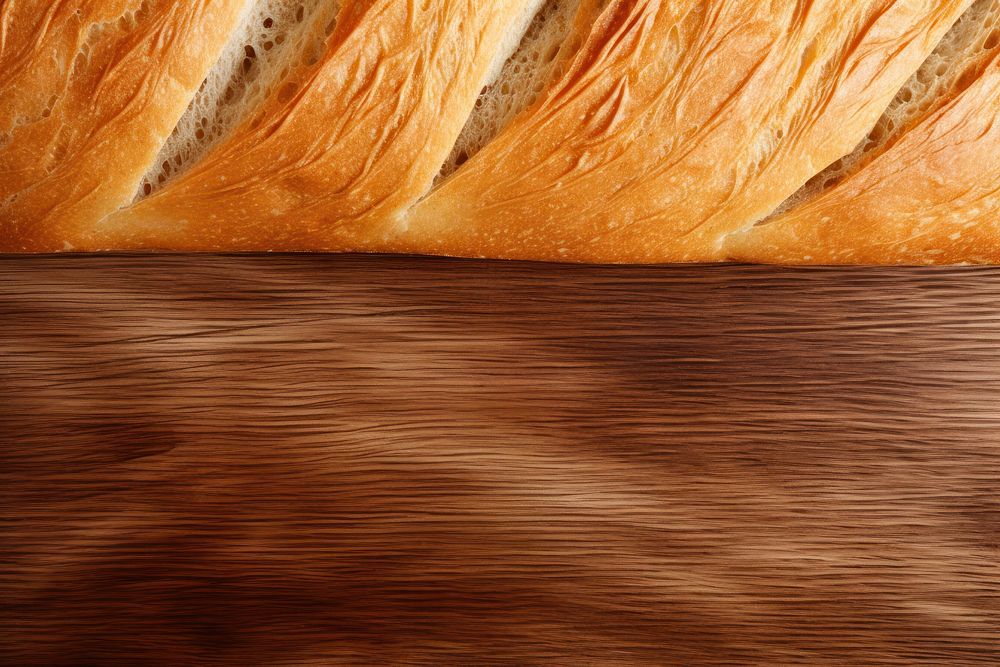Bread table food wood. AI generated Image by rawpixel.