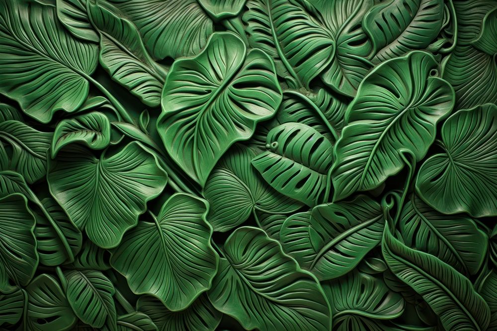 Tropical jungle green backgrounds pattern. AI generated Image by rawpixel.
