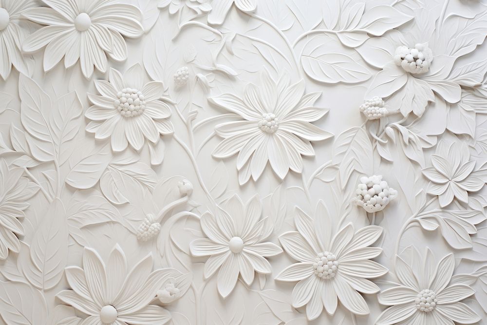 Wildflower backgrounds pattern relief. AI generated Image by rawpixel.