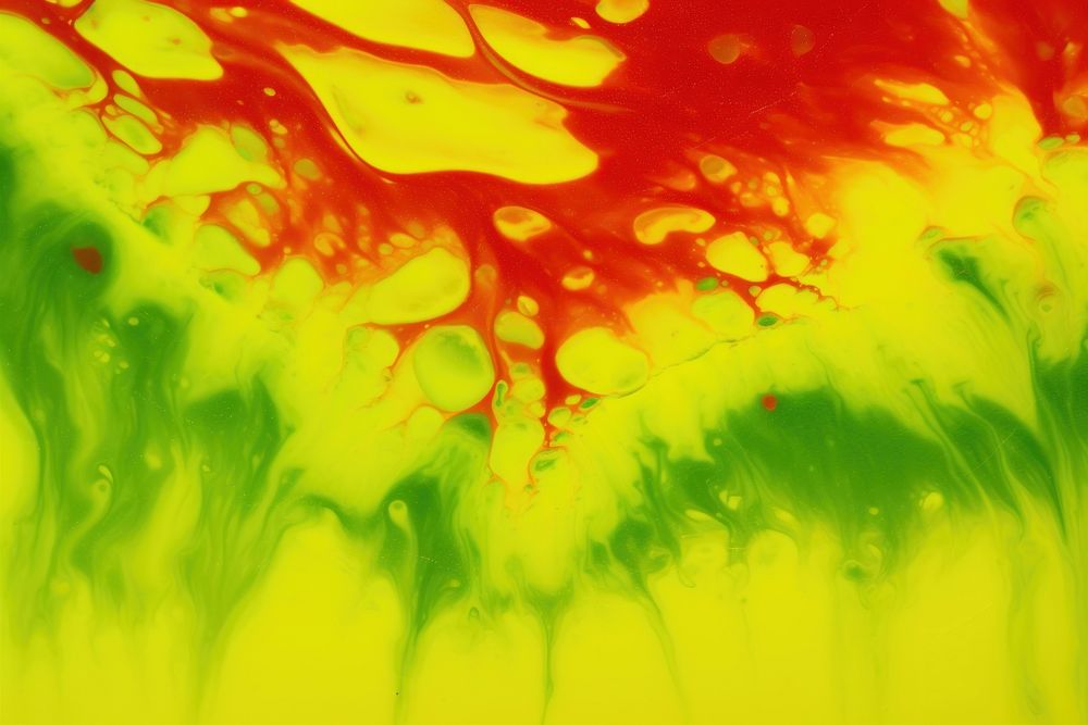 Yellow and red and green backgrounds splattered outdoors. AI generated Image by rawpixel.