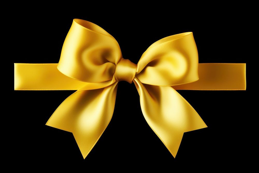 Yellow ribbon with bow gold celebration accessories. AI generated Image by rawpixel.