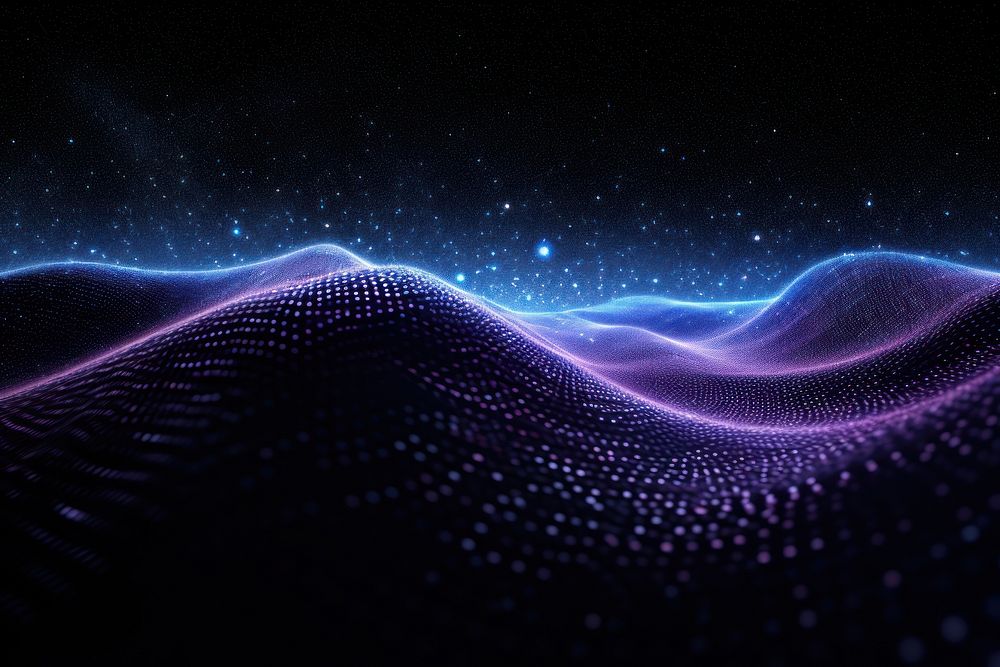 Black and blue wave background light space sky. AI generated Image by rawpixel.