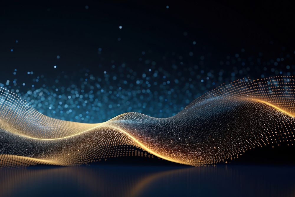 Yellow and blue wave background light backgrounds futuristic. AI generated Image by rawpixel.