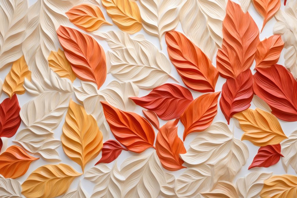 Autumn leaves pattern art backgrounds. AI generated Image by rawpixel.