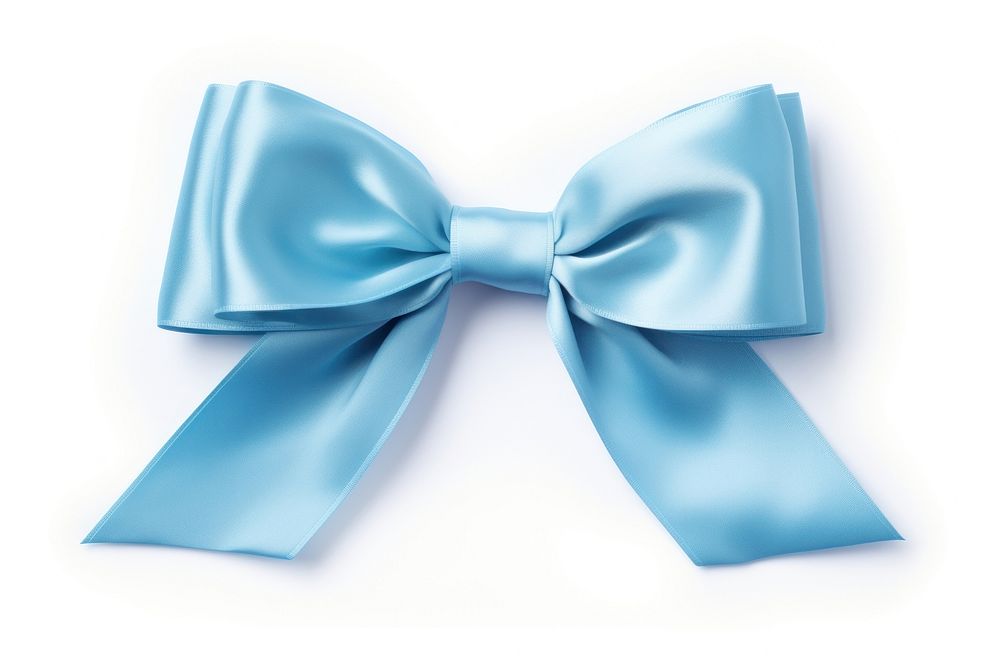 Blue ribbon with bow white background celebration accessories. AI generated Image by rawpixel.