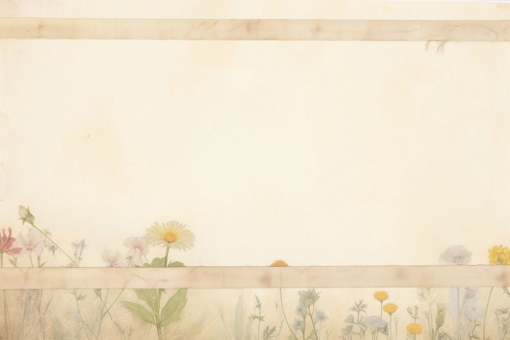 Wildflower backgrounds wall old. AI generated Image by rawpixel.