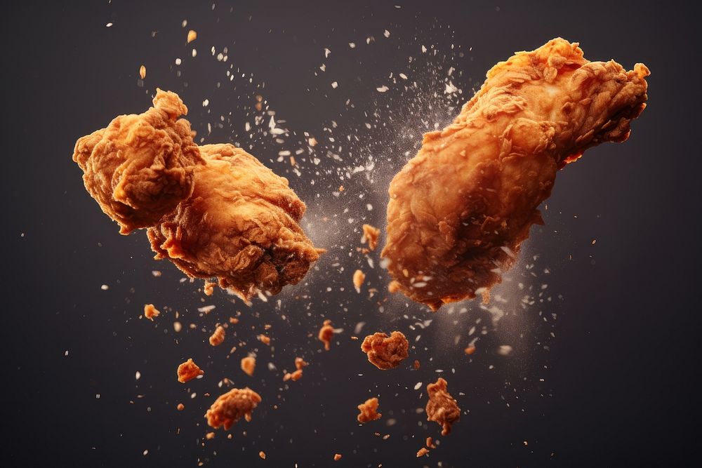 Fried chicken food freshness person. AI generated Image by rawpixel.
