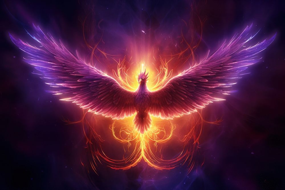 Phoenix angel fire spirituality. AI generated Image by rawpixel.