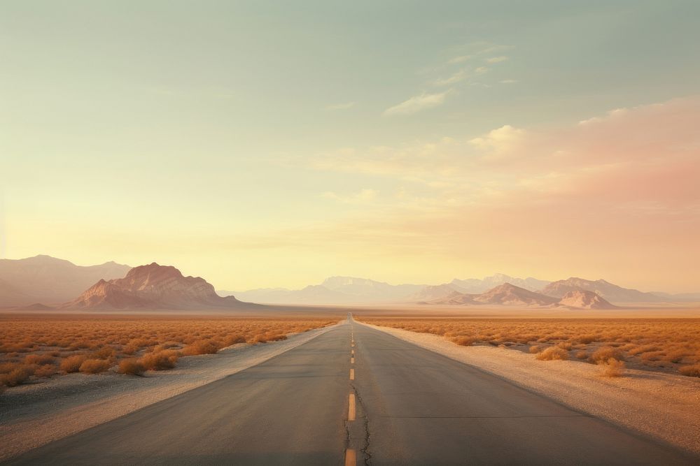 Empty road outdoors horizon highway. AI generated Image by rawpixel.