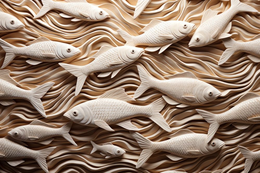 Fishes backgrounds pattern animal. AI generated Image by rawpixel.