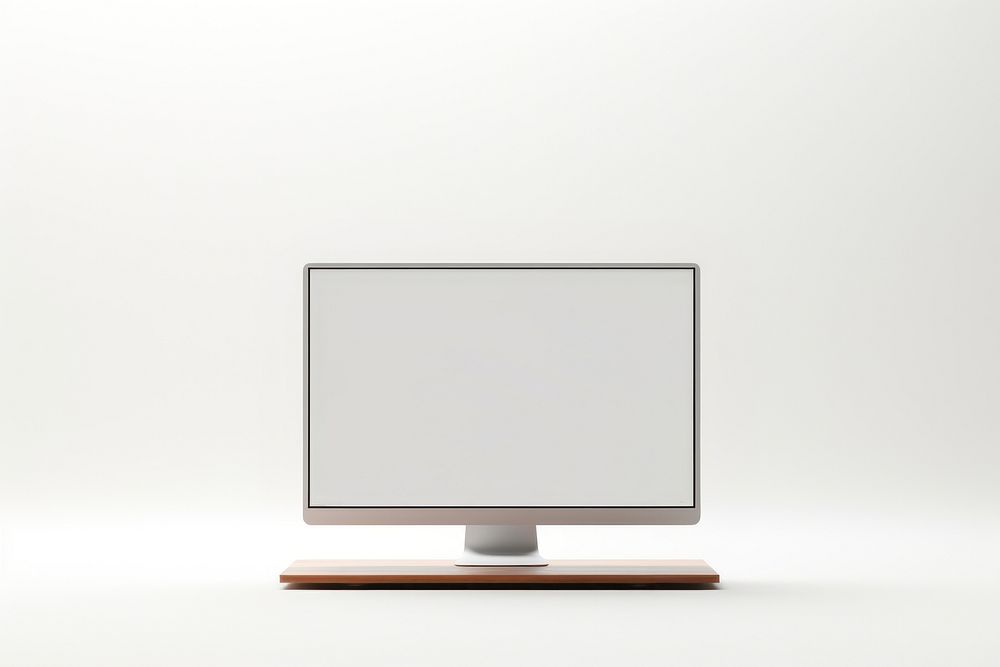 Computer television screen white background. AI generated Image by rawpixel.