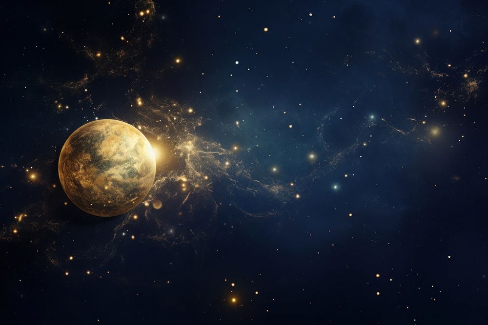 Galaxy planet space backgrounds. AI generated Image by rawpixel.