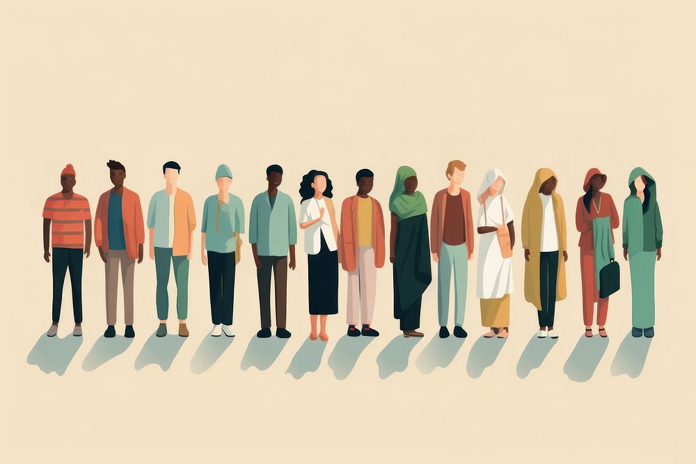 Diverse people togetherness illustrated variation. AI generated Image by rawpixel.