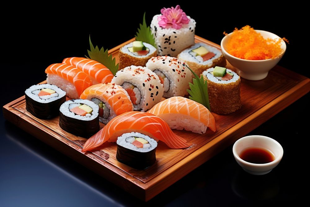 Japanese sushi set food meal rice. AI generated Image by rawpixel.